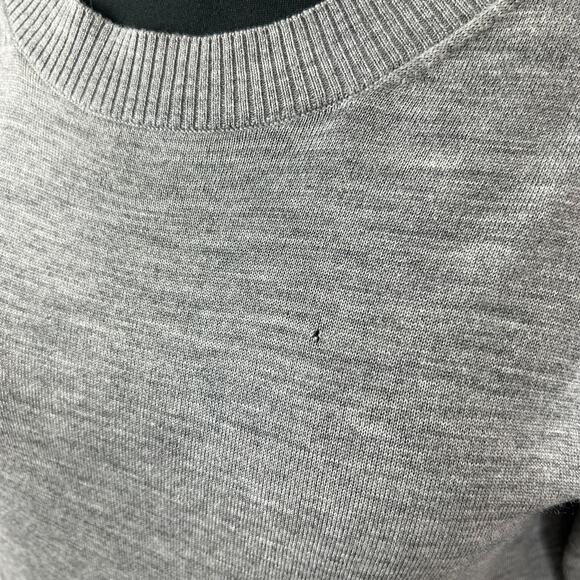 NEW J.CREW Gray Crewneck Wrapped Back Merino Wool Pullover Sweater Size XS - Picture 7 of 12